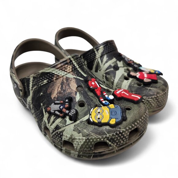 Crocs Camo Clogs Toddler Ronaldo and Minion Jibbitz Breathable Outdoor Play C11 - Picture 1 of 9
